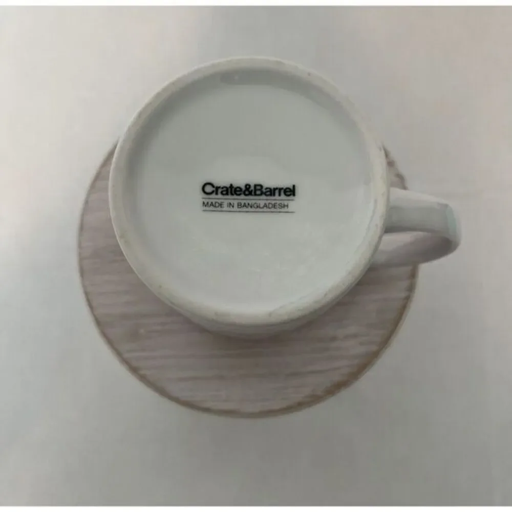 Crate and Barrel Snowman with Muffler‎ Red Coffee Mug Winter Holiday Cocoa Cup